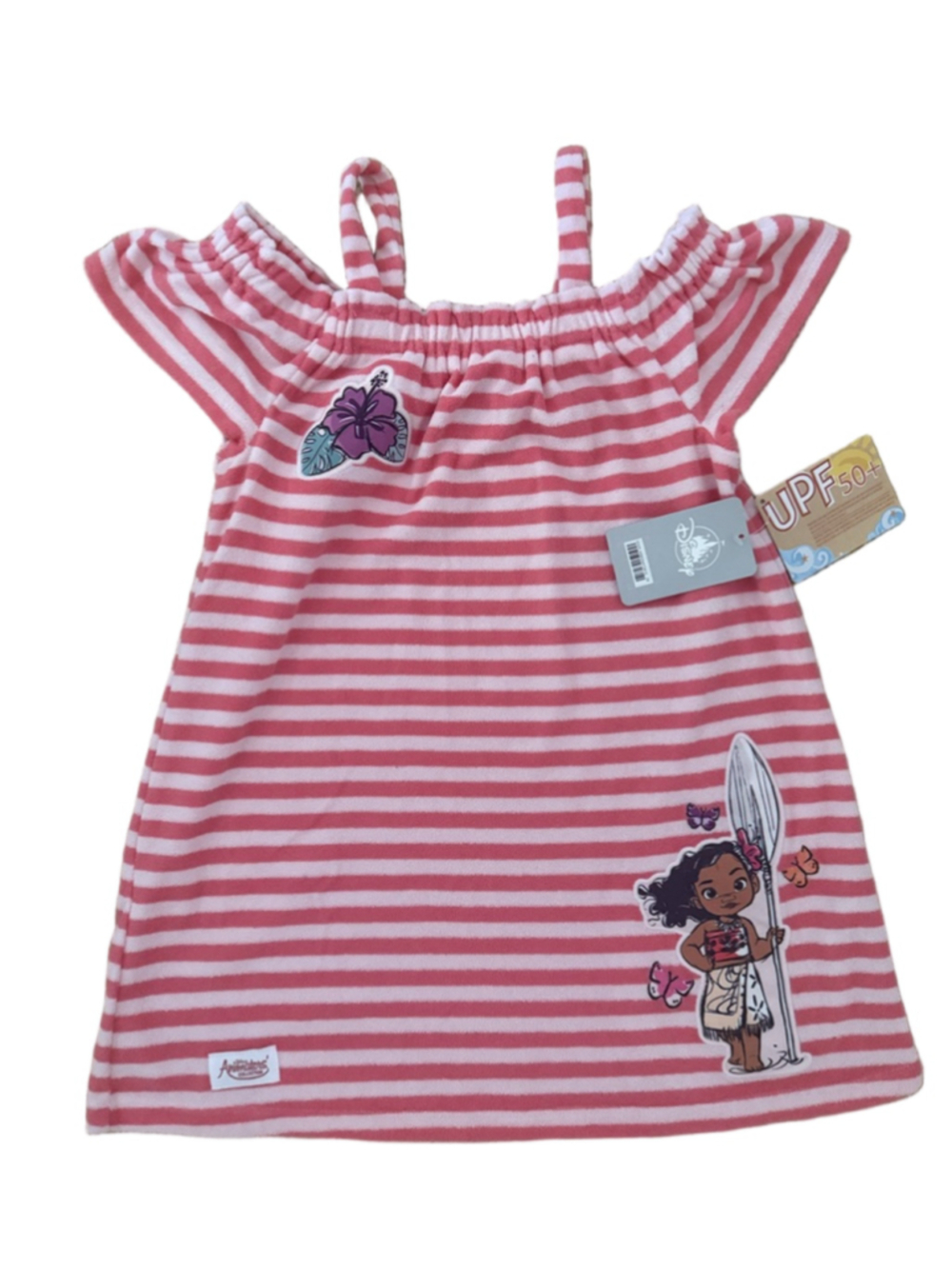 NEW! Disney Moana Girls TerryCloth Swim Coverup Dress Size 5/6